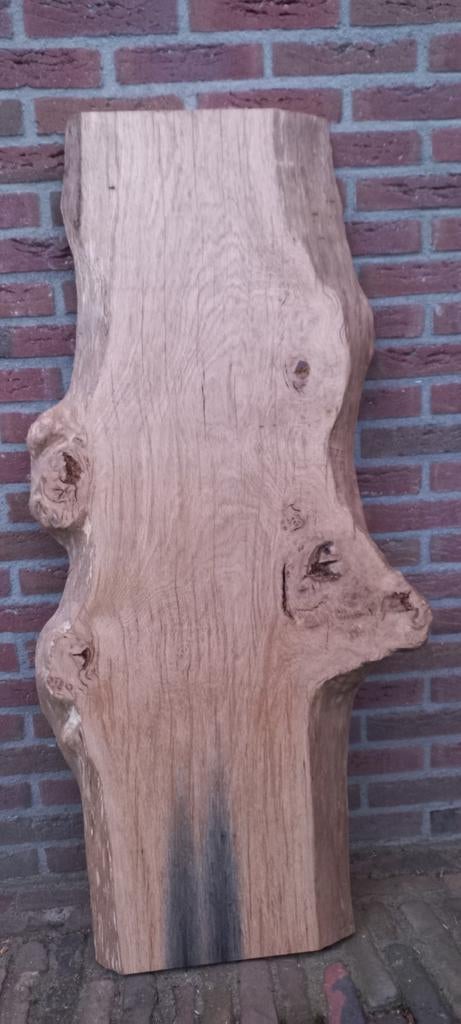 Eiken boomstamplank wastafelblad wandplank vensterbank, Ophalen of Verzenden, Nieuw