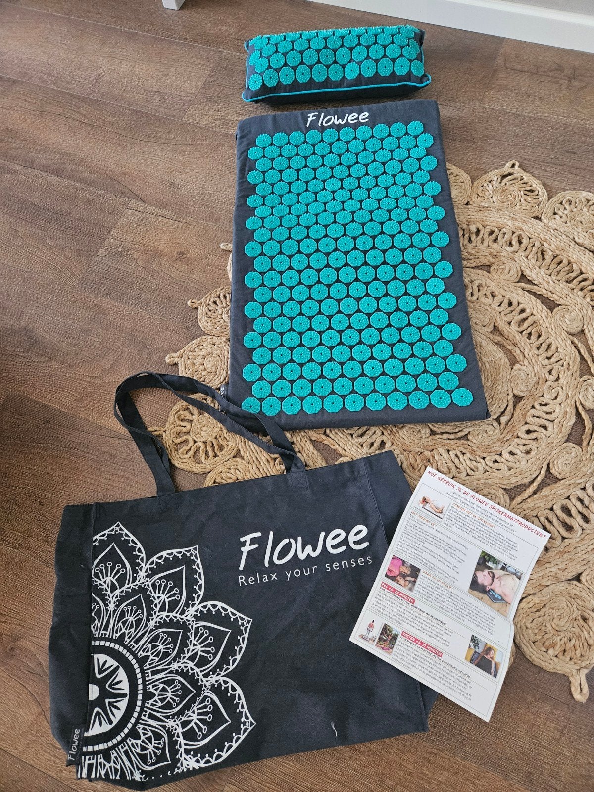 Flowee spijkermat en kussen set, Ophalen of Verzenden, Zo goed als nieuw, Massagestoel of Kussen