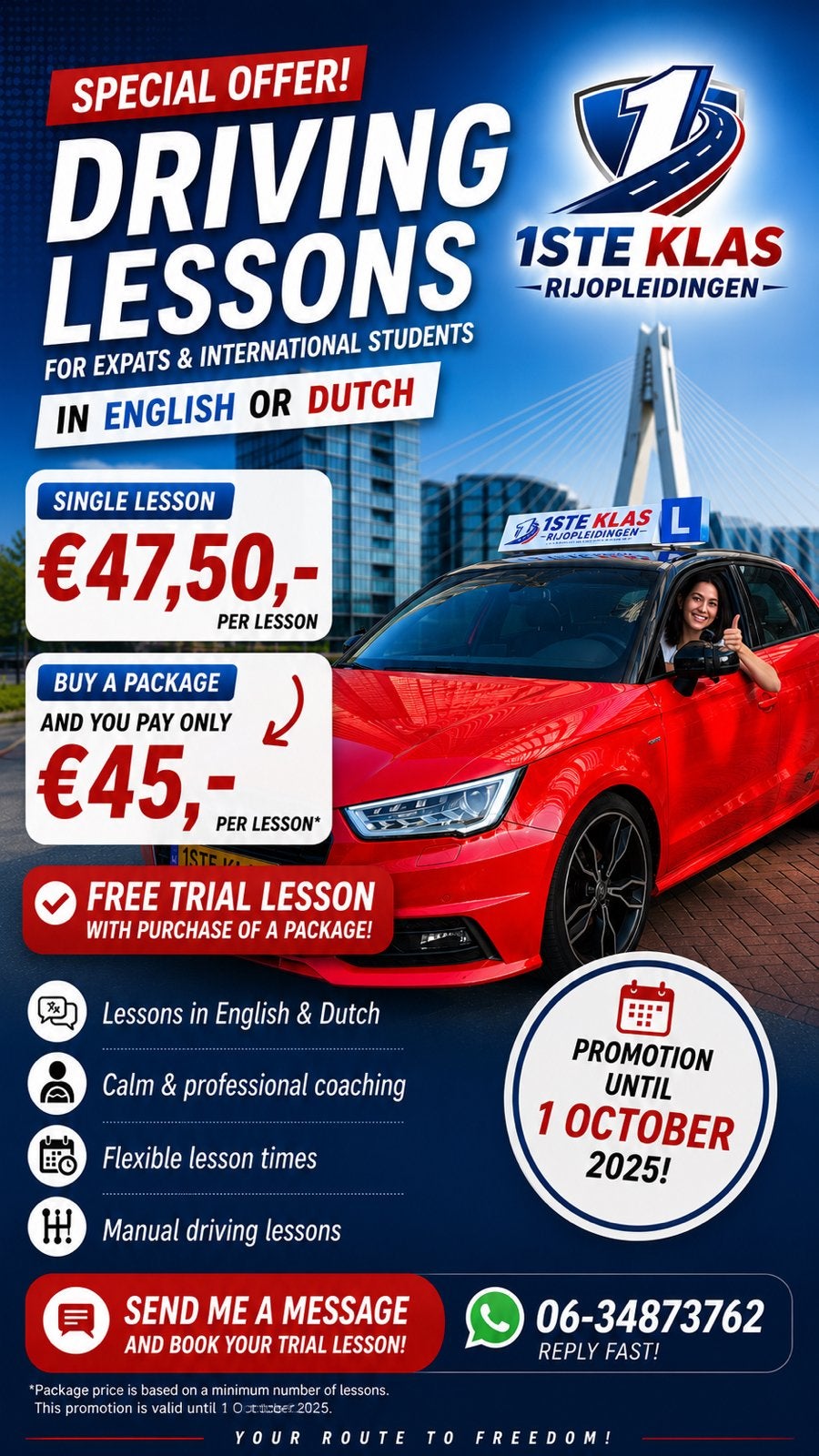 Gratis proefles | Rijschool Rotterdam & Dordrecht omgeving, Diensten en Vakmensen, Rijscholen, Auto