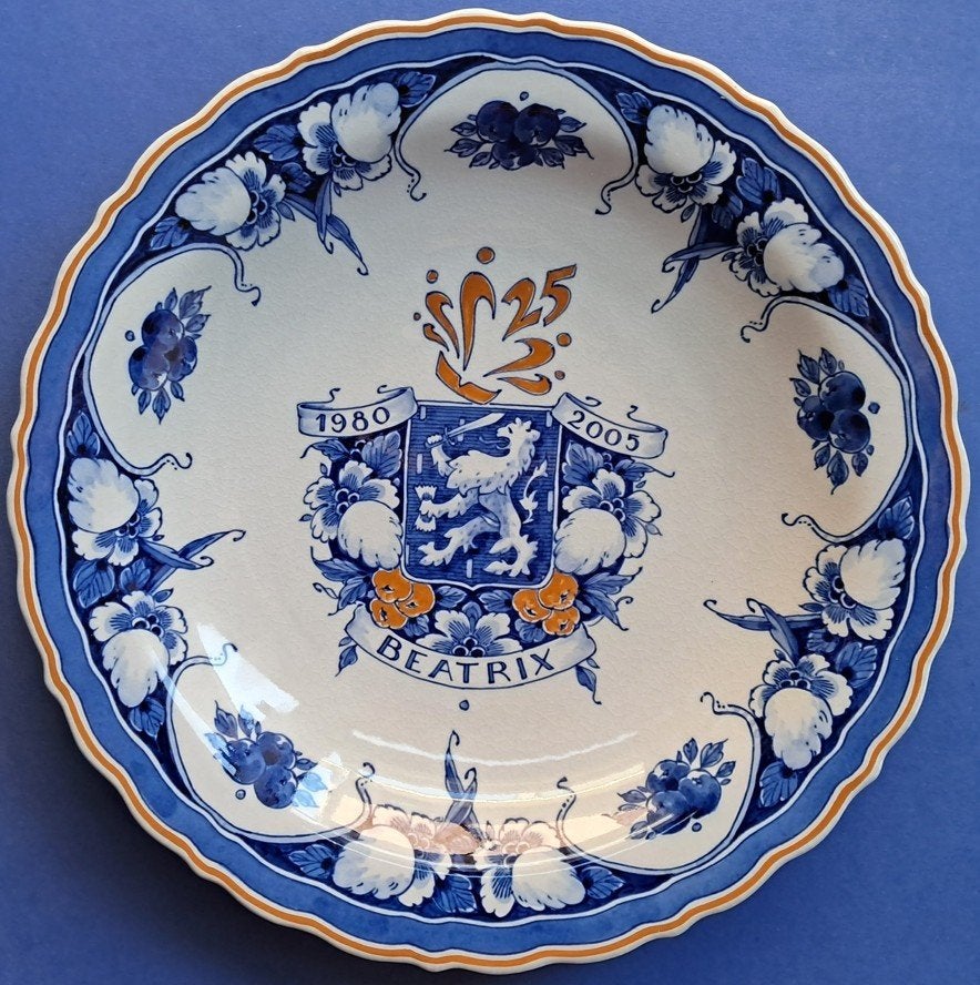 2005 25jr Koningin Beatrix 29cm (4) Perfect Porceleyne Fles, Ophalen of Verzenden