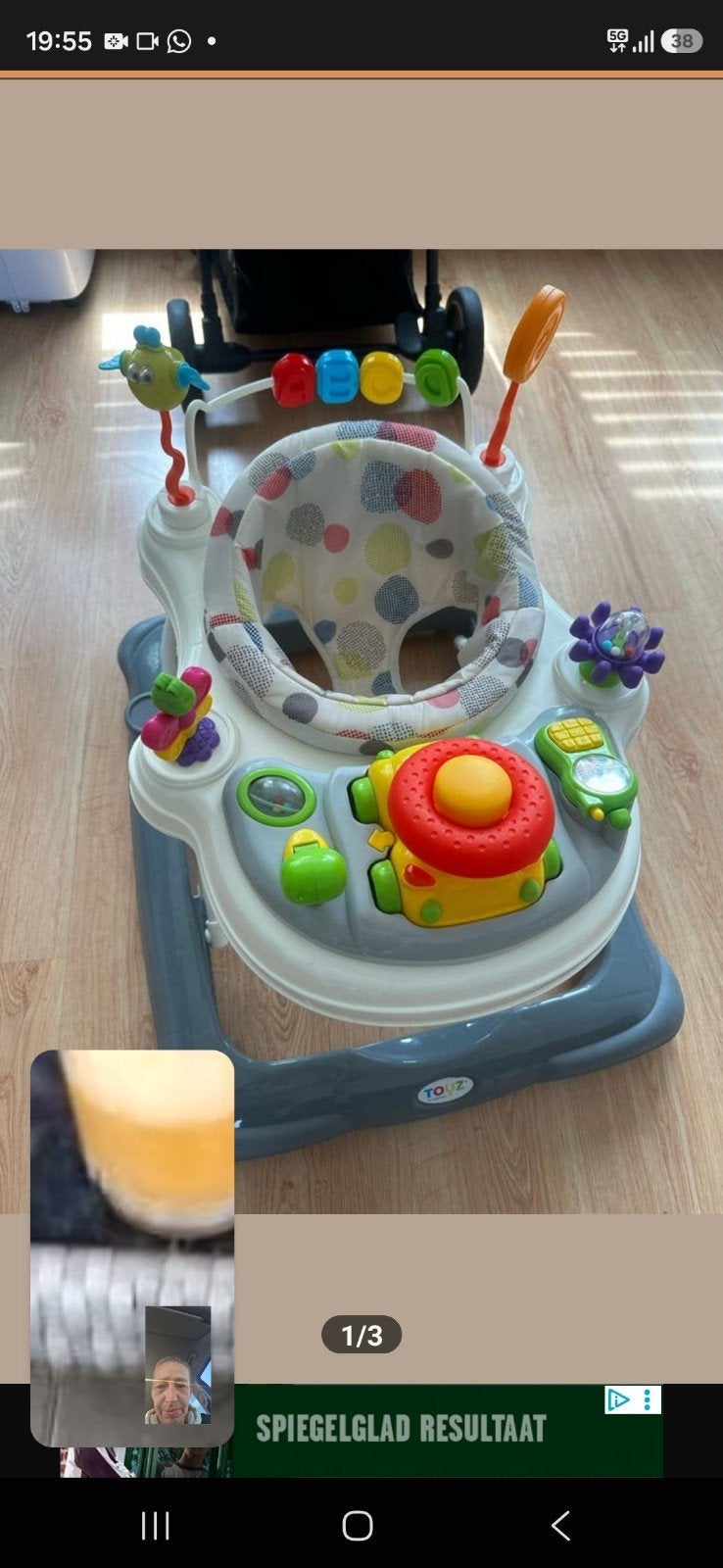 Leuke loopstoel., Ophalen
