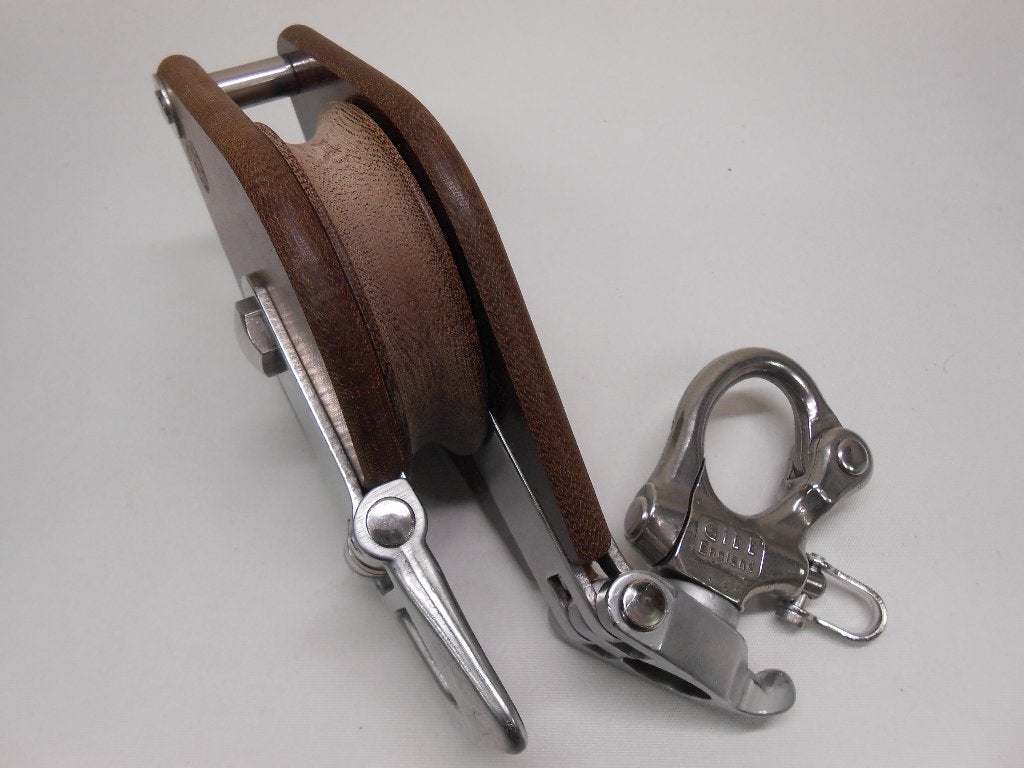 Klassiek tufnol Klapblok, Snatchblok, Spinakerblok, 16 mm, Ophalen of Verzenden, Nieuw, Lijn of Blok