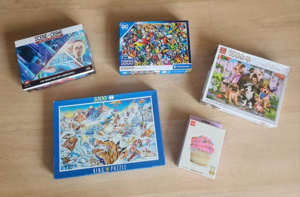 Puzzelpakket - 5 Puzzels, Hobby en Vrije tijd, Denksport en Puzzels, Ophalen of Verzenden, 500 t/m 1500 stukjes, Zo goed als nieuw