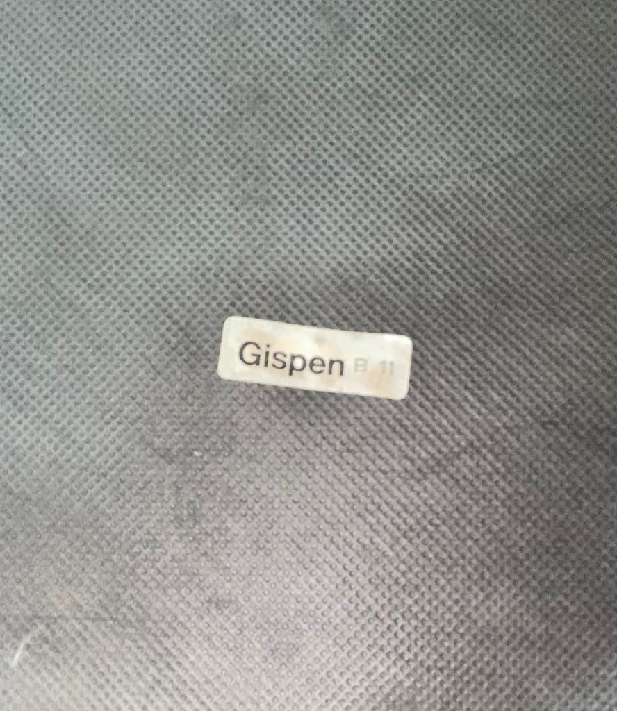 Gispen stoel met armleggers model 1235, Huis en Inrichting, Stoelen, Gebruikt, Jaren 60, Blauw, Ophalen of Verzenden
