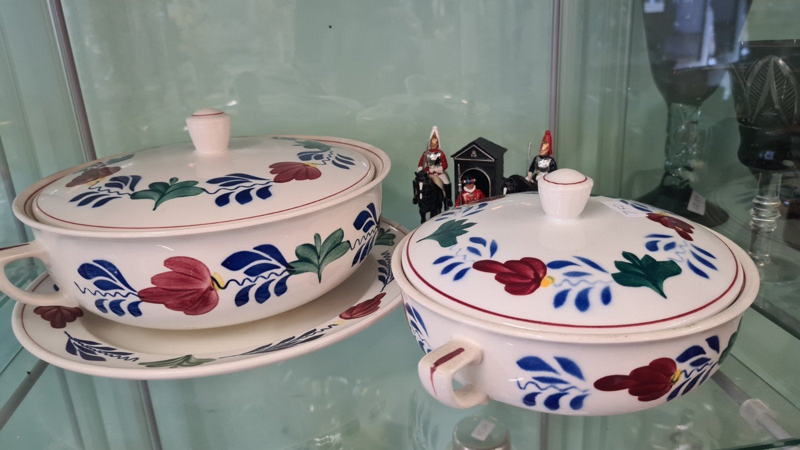 Boerenbond Boch bord en twee schalen met deksel, Ophalen of Verzenden