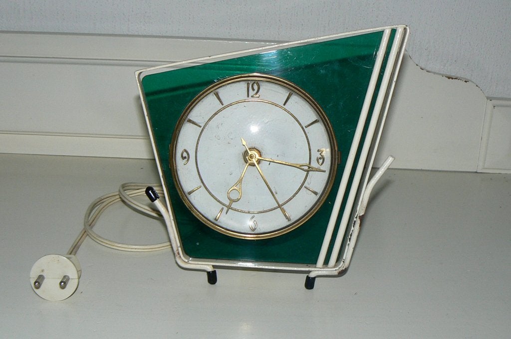 Vintage elektrisch tafelklokje van Mehne, jaren '50-'60, Ophalen of Verzenden