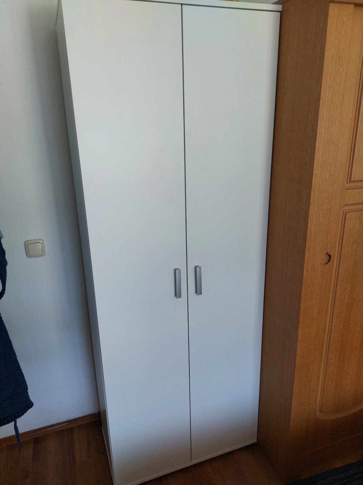 Witte kledingkast/opbergkast met 5 planken, Huis en Inrichting, Ophalen, Met plank(en), Gebruikt, 50 tot 100 cm