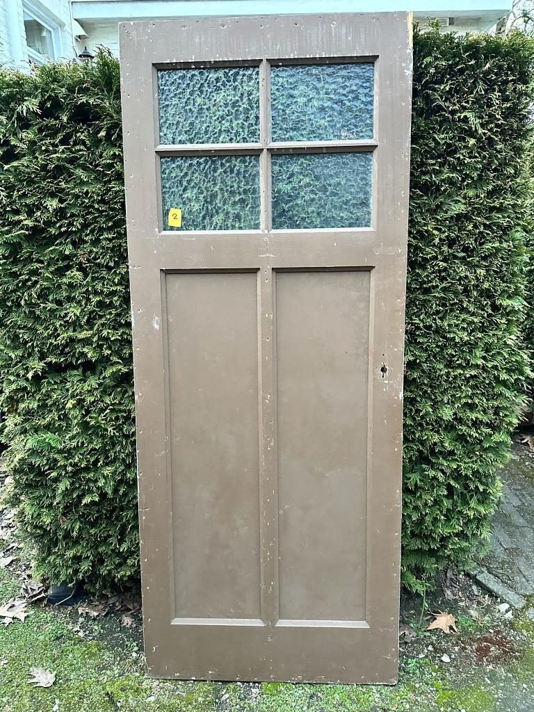 Paneeldeur stompe deur retro vintage glas binnendeur, Doe-het-zelf en Verbouw, Deuren en Horren, Ophalen, Gebruikt, 80 tot 100 cm