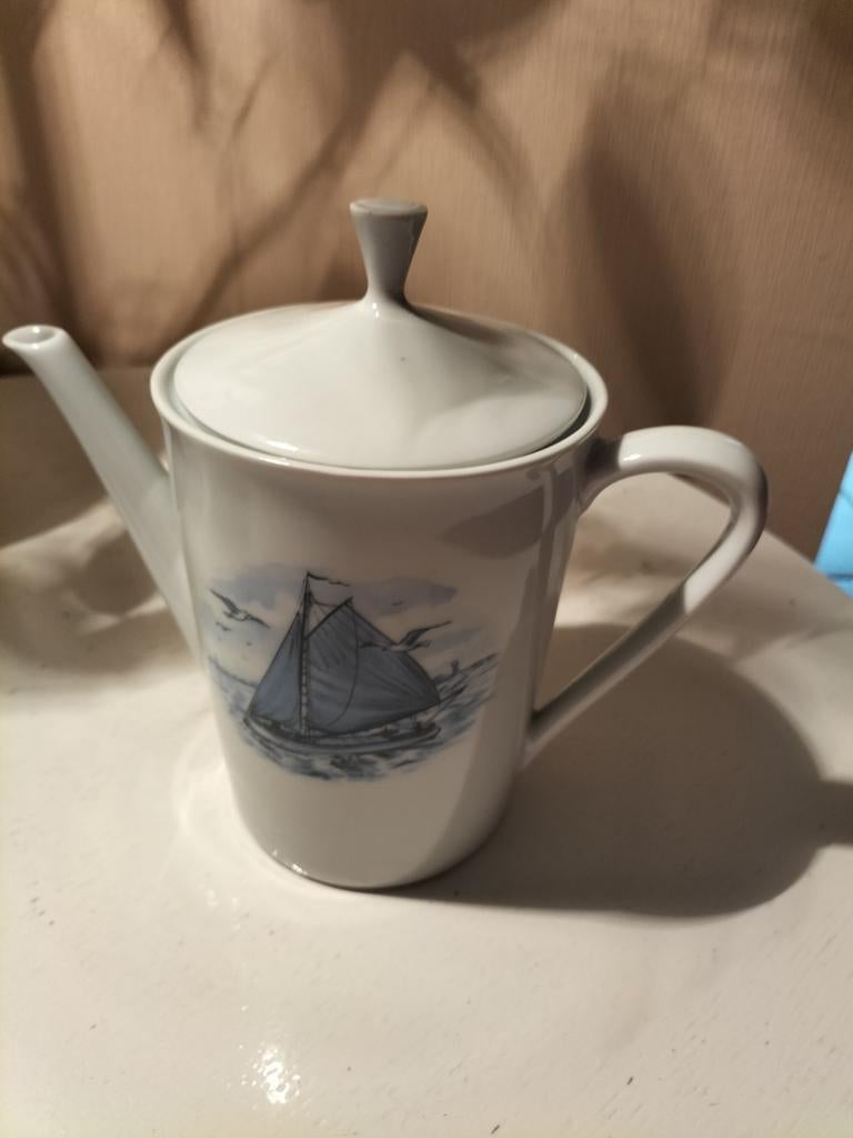Weiden theepot Hollands tafereel, Ophalen of Verzenden