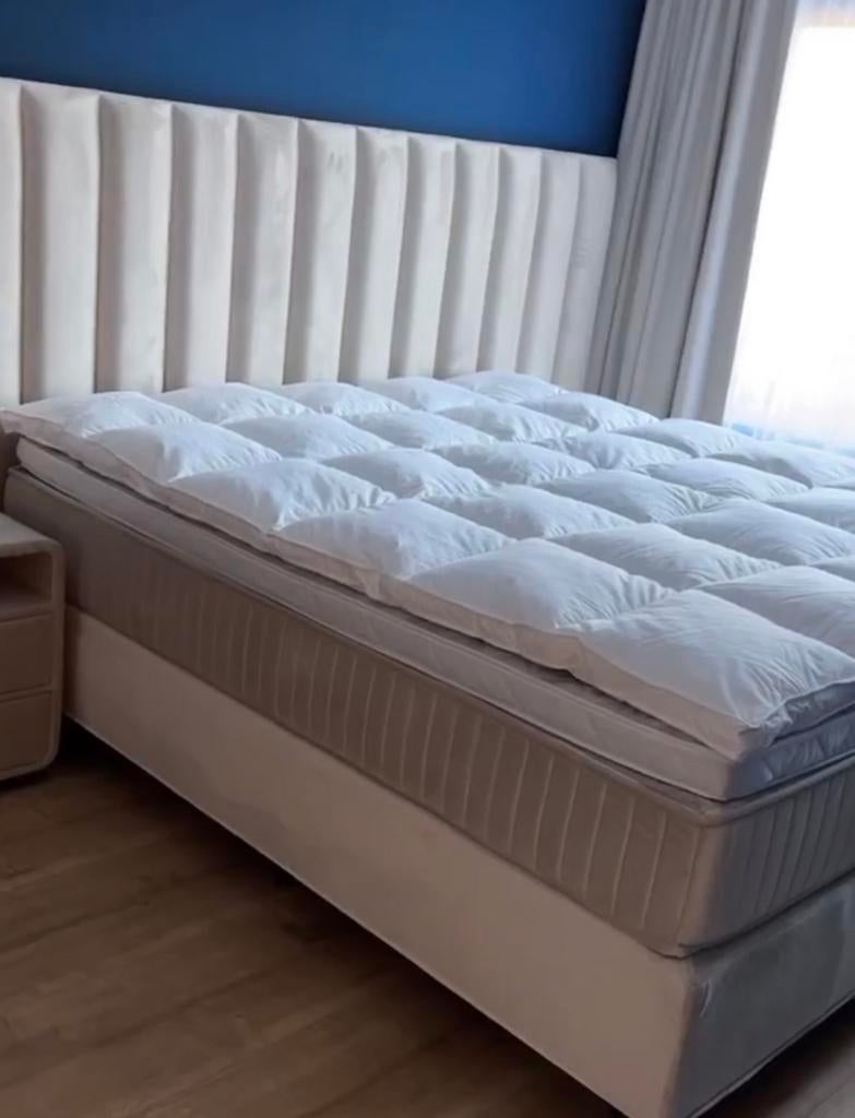 Douxe original featherbed en topdekmatras koudschuim 180x200, Ophalen, Wit, Tweepersoons, Zo goed als nieuw