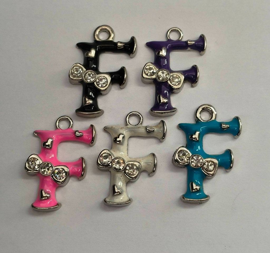 Metalen letter F, Overige thema's, Nieuw, Knutselmateriaal, Meerkleurig