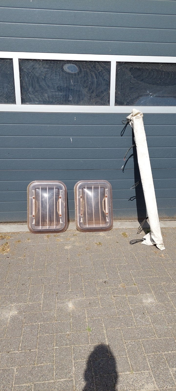 Paardentrailer ramen + oprolbaar rolluik / windscherm, Ophalen of Verzenden, Gebruikt