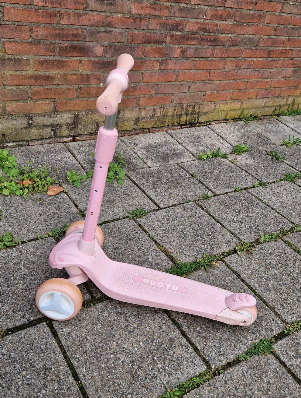 Roze kinderstep - SUOTU 3-Wiel, Fietsen en Brommers, Ophalen, Gebruikt, Gewone step, SUOTU
