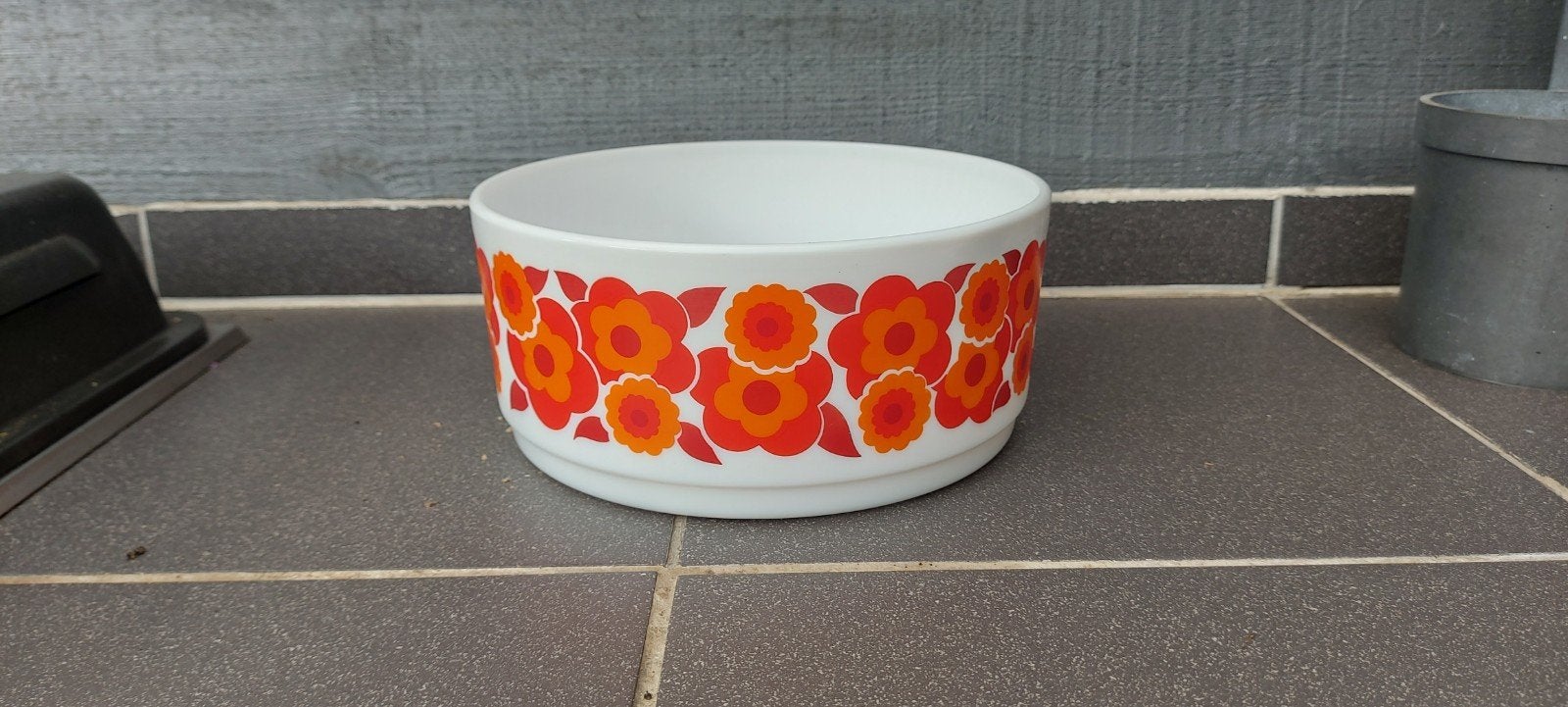 Vintage arcopal schaal decor lotus, Verzamelen, Ophalen of Verzenden, Huis en Inrichting