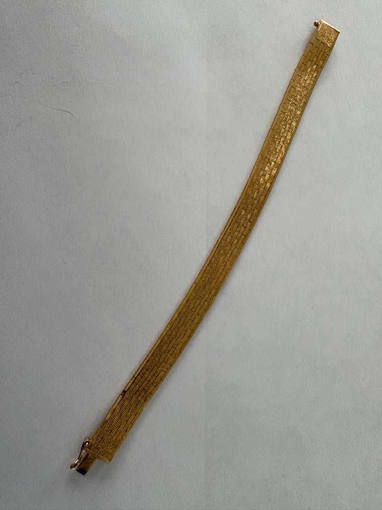 Vintage Gouden Mesh Armband - Amerikaans Doublé, Ophalen of Verzenden, Zo goed als nieuw, Goud