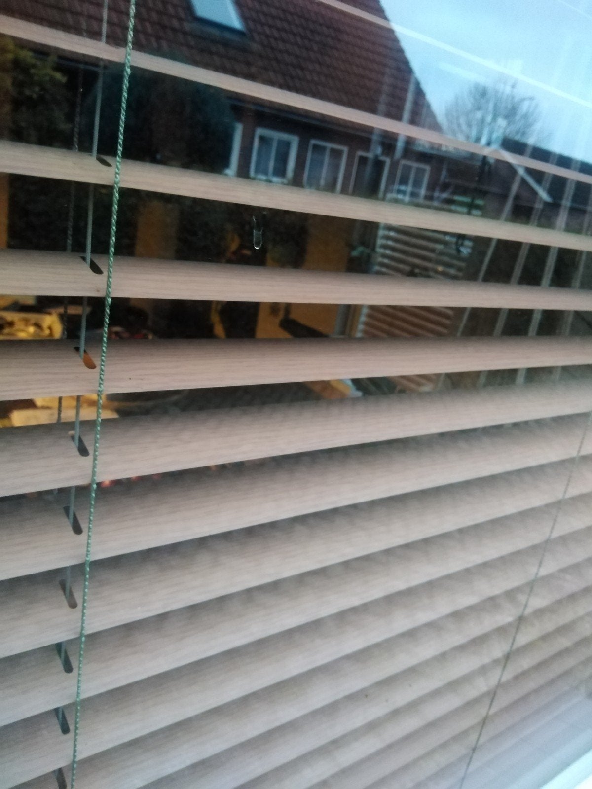 Luxaflex aluminium 5cm houtlook diverse maten hoogte 140, Ophalen, Jaloezie, Gebruikt, Metaal