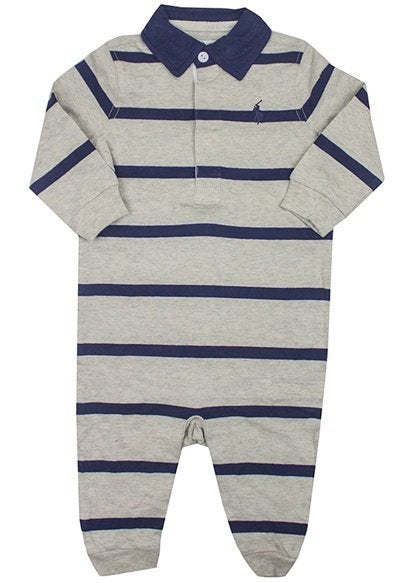 Maat 74 / 12M Ralph Lauren pakje grijs/navy NIEUW, Nieuw, Ophalen of Verzenden, Pakje, Jongetje