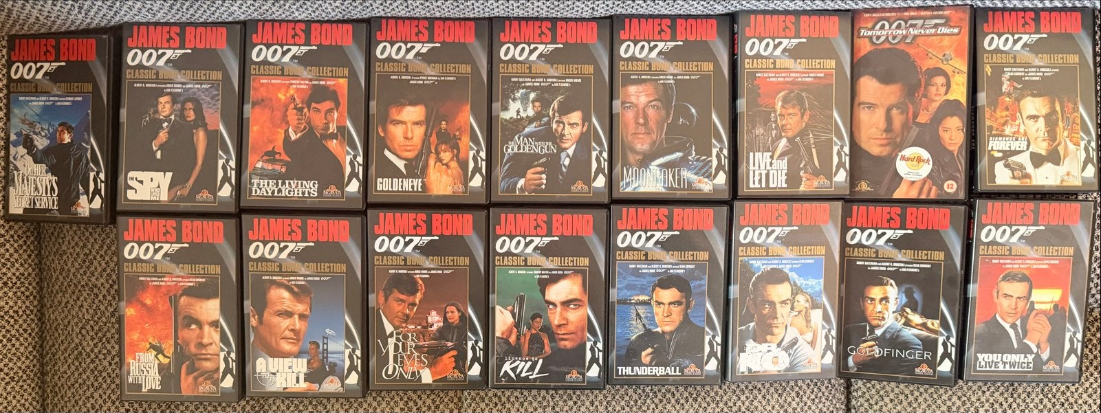 James Bond 007 Classic VHS Collectie - Diverse Films, Cd's en Dvd's, Ophalen of Verzenden, Actie en Avontuur, Vanaf 12 jaar, VHS