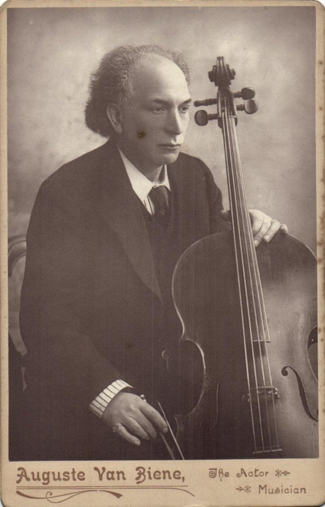 Kabinet foto - Auguste van Biene - Musician - Rotterdam, Gebruikt, Foto, Ophalen of Verzenden, Voor 1940