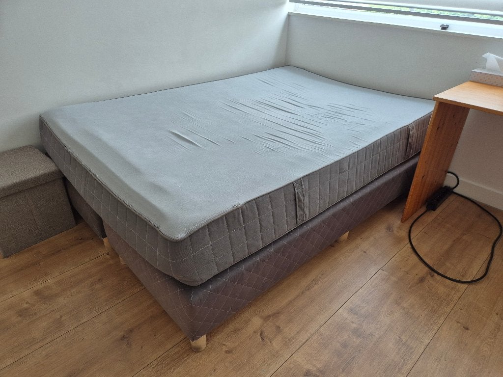 Bed with desk, Ophalen, Eenpersoons, 140 cm, Hoogslaper