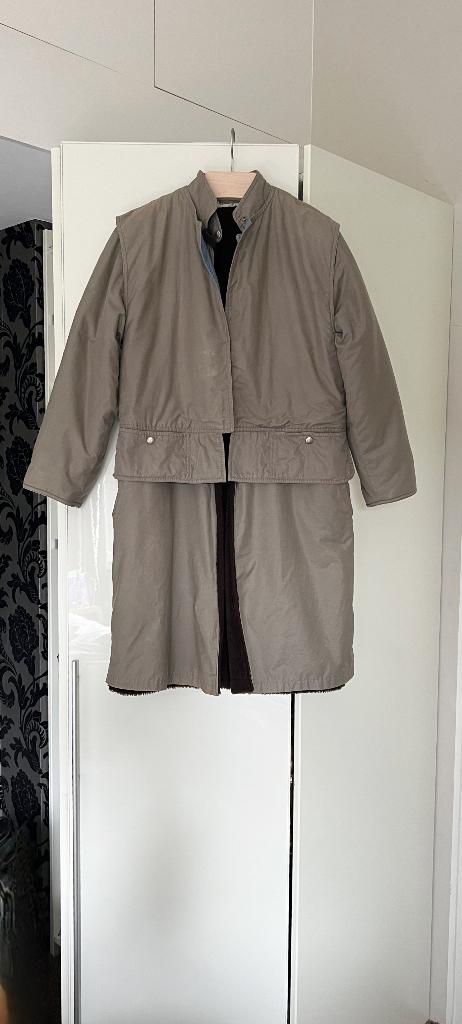 Lange winter jas oversized; bruine borg voering; mt (36)38, Maat 38/40 (M), Ophalen of Verzenden, Miss Britt, Gedragen