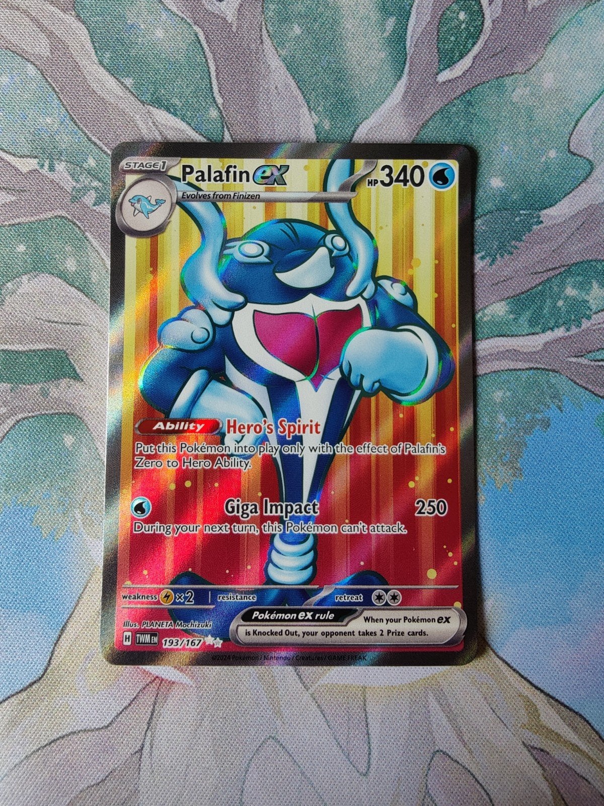 Pokemon twilight masquerade palafin ex full art 193/167, Ophalen of Verzenden, Nieuw, Losse kaart, Foil