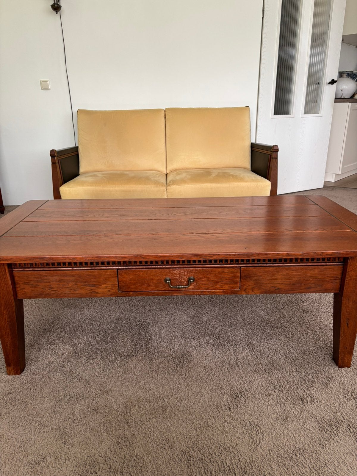 Salontafel, Ophalen, Gebruikt, 100 tot 150 cm, Eikenhout