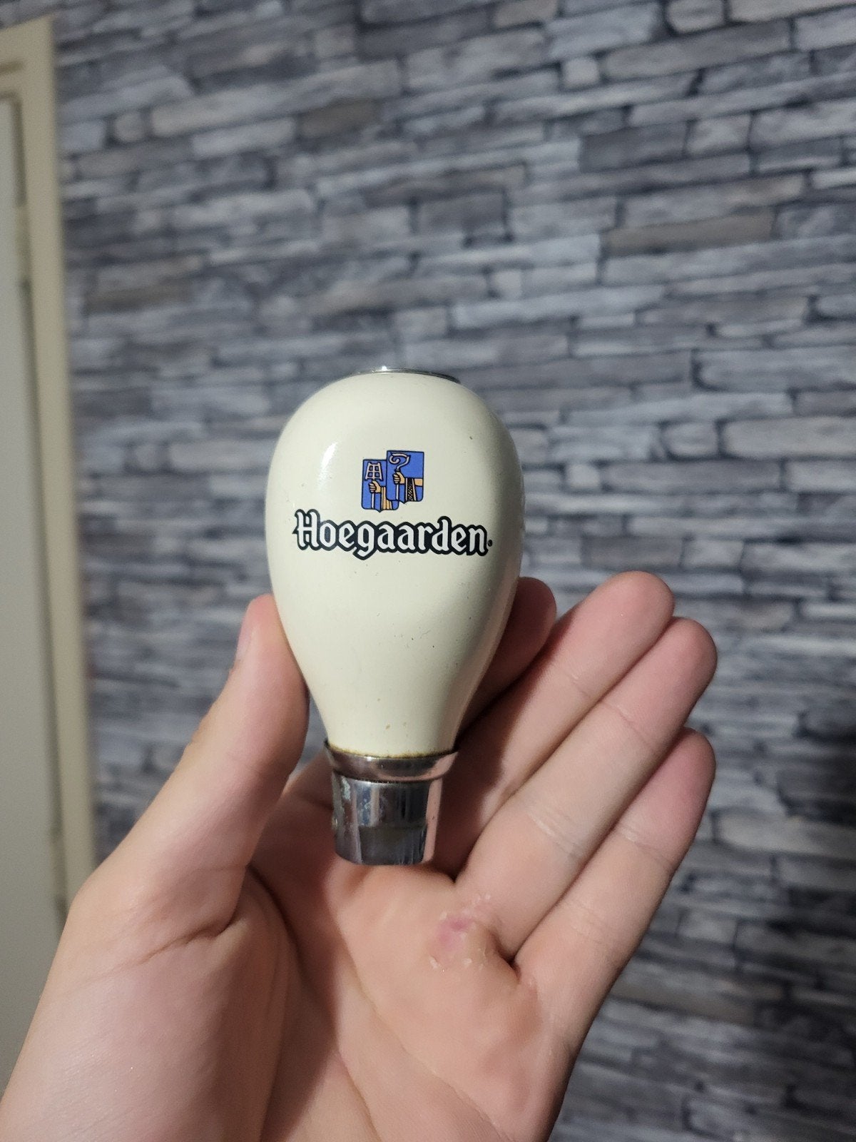Hoegaarden Tapkraan Handvat - Vintage Bier Tapknop, Verzamelen, Ophalen of Verzenden, Gebruikt, Gebruiksvoorwerp
