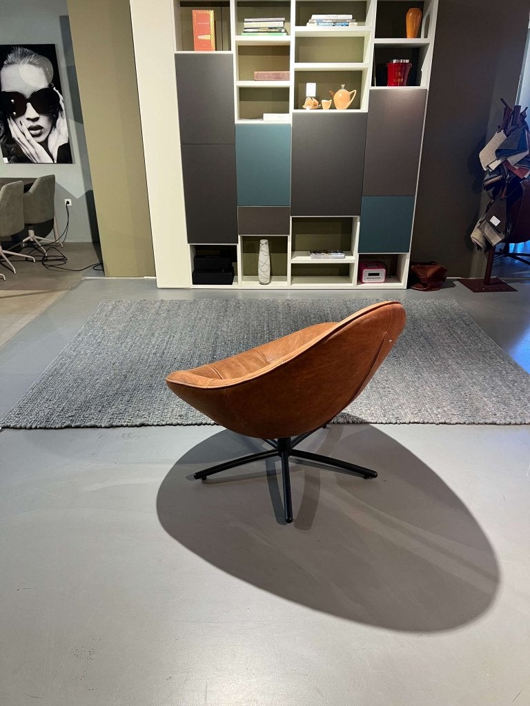 !Nieuw! - label - Hidde - leder Skora cognac - draaifauteuil, Ophalen, Info@label.nl, Nieuw, Label