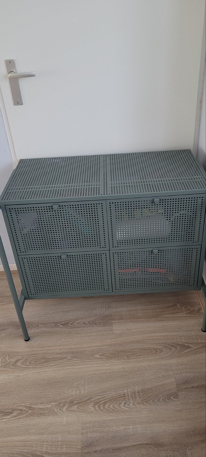 Ikea groene metalen ladekast met 4 lades, Ophalen, Zo goed als nieuw