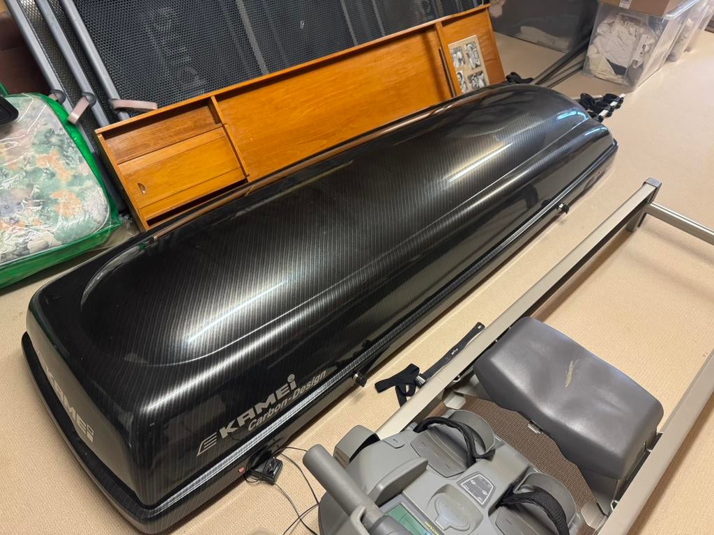 Skibox / dakkoffer Kamei Carbon Design, Auto diversen, Dakkoffers, Ophalen, Zo goed als nieuw