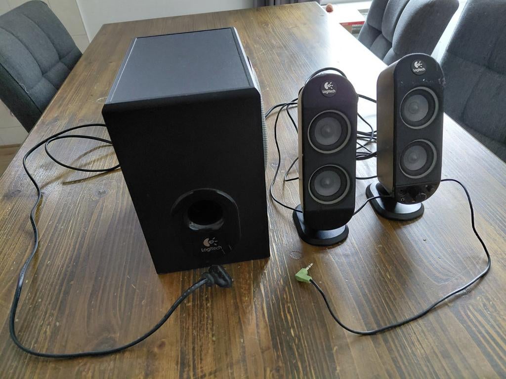 Logitech X-230 2.1 Luidsprekerset met Subwoofer, Computers en Software, Pc speakers, Ophalen, Gebruikt, Audiokanaal 2.1, Logitech