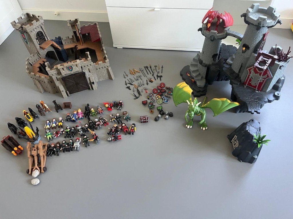 Playmobil: grote ridder verzameling! 2 kastelen+veel ridders, Gebruikt, Complete set, Ophalen of Verzenden, Kasteel/Fort