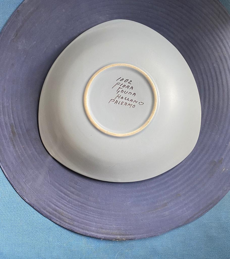 Flora Gouda aardewerk plateel Palermo 1002 schaal, Ophalen of Verzenden