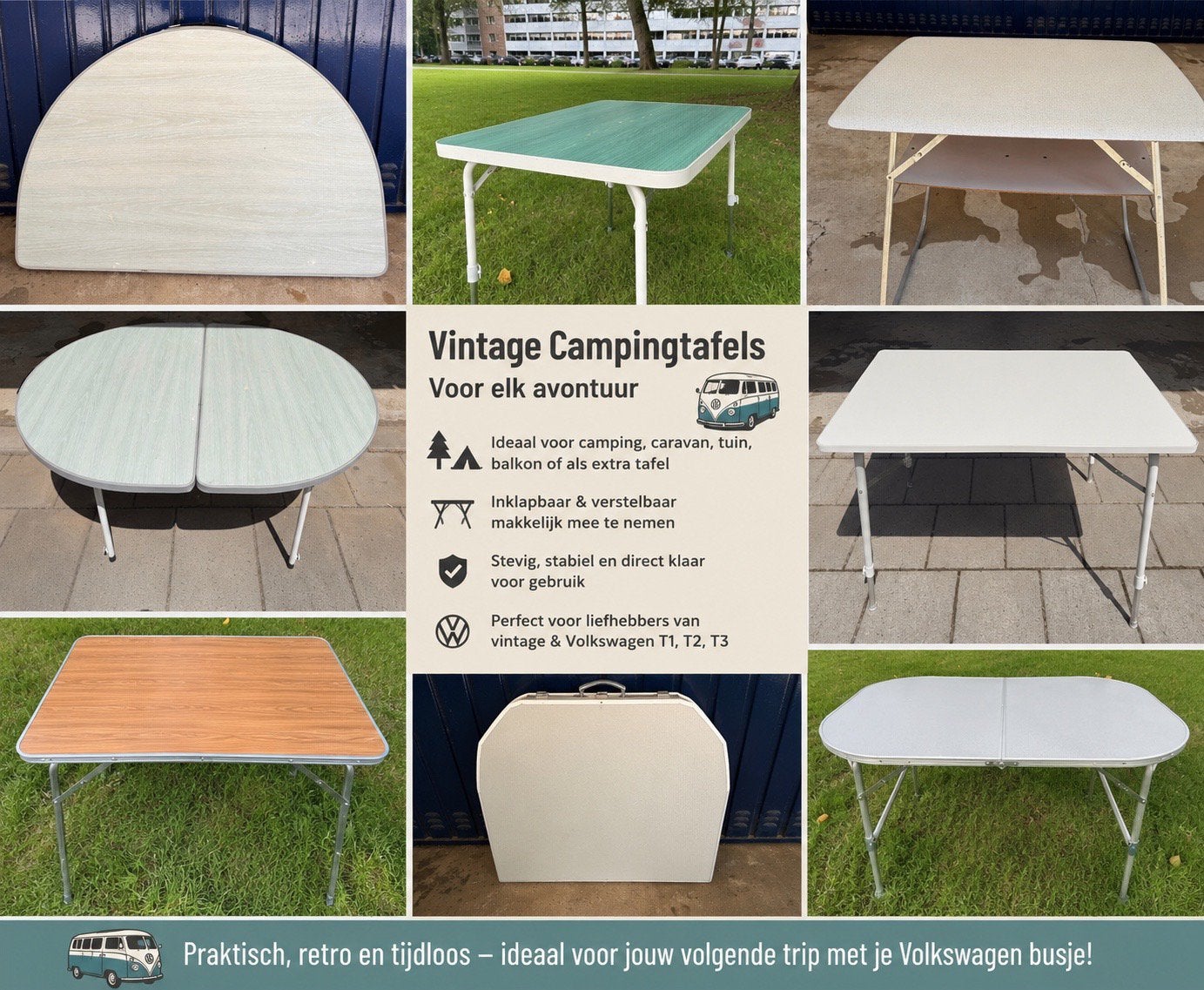 Vintage campingtafels  - tuintafels, Ophalen, Campingtafel
