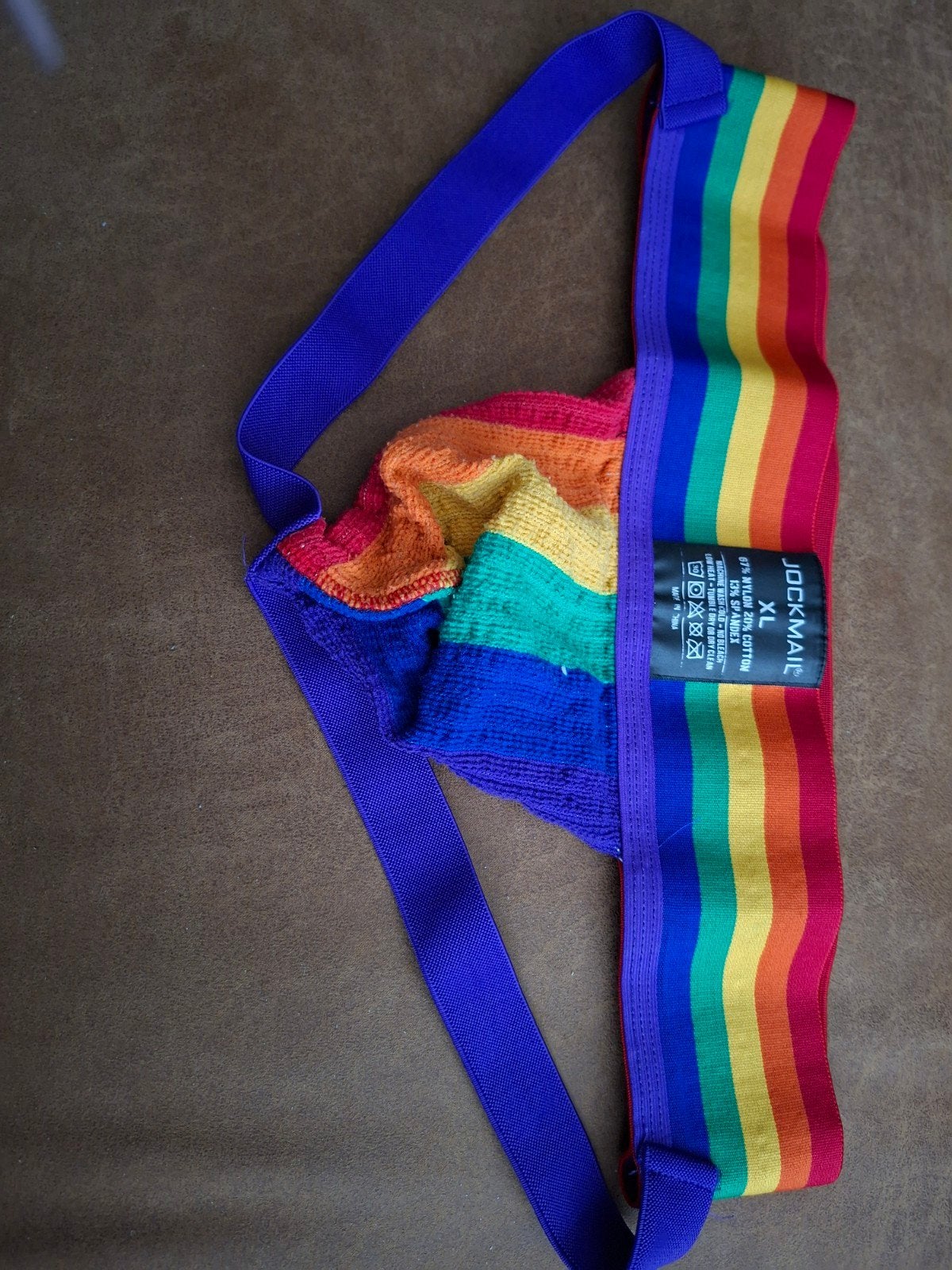 Jockmail Regenboog Jockstrap - Maat XL, Kleding | Heren, Ophalen of Verzenden, Meerkleurig, Jockmail, Overige typen