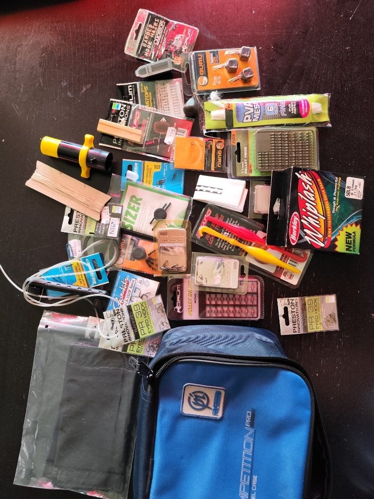 visspullen met tas, Ophalen of Verzenden, Gebruikt