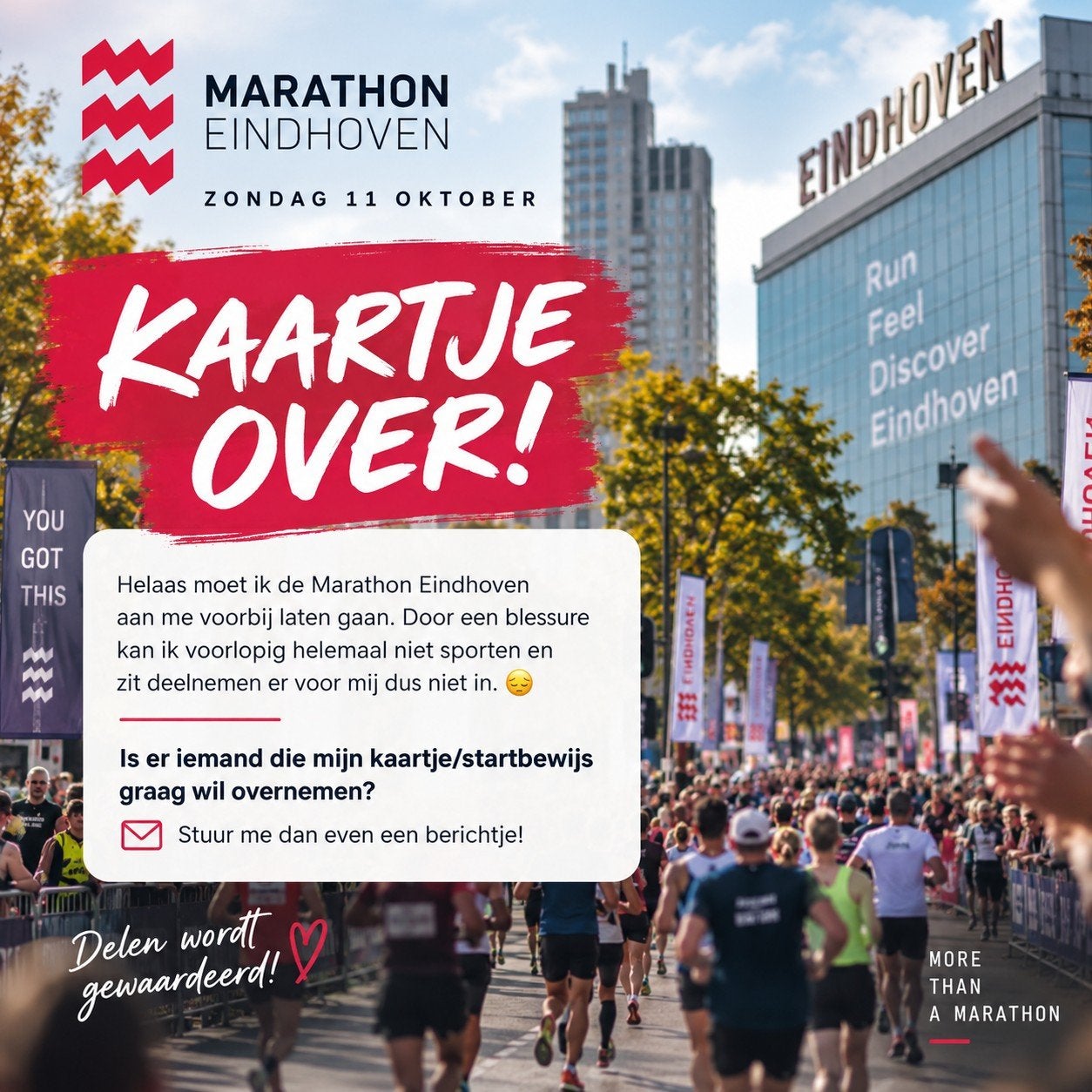Marathon Eindhoven kaartje, Tickets en Kaartjes