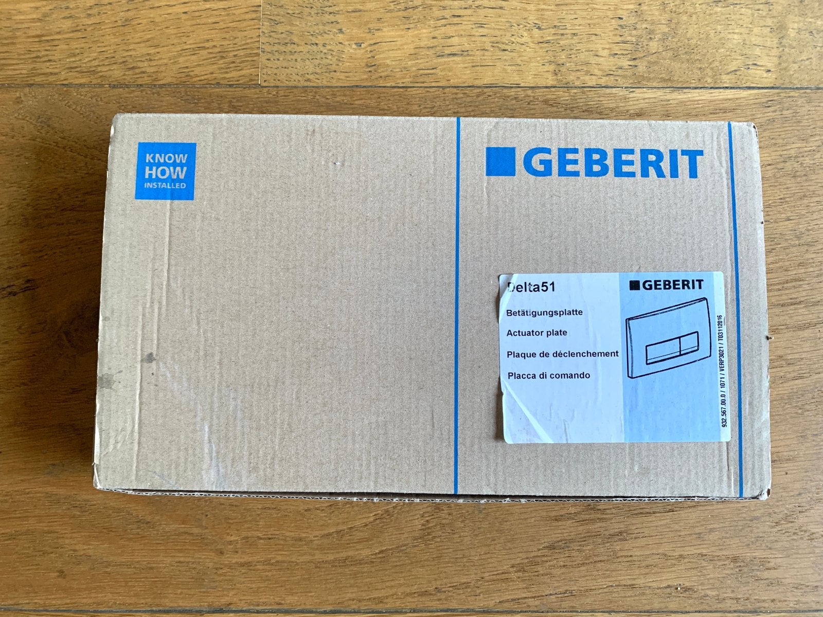 Geberit Delta-51 bedieningspaneel voor het toilet, Ophalen of Verzenden, Nieuw
