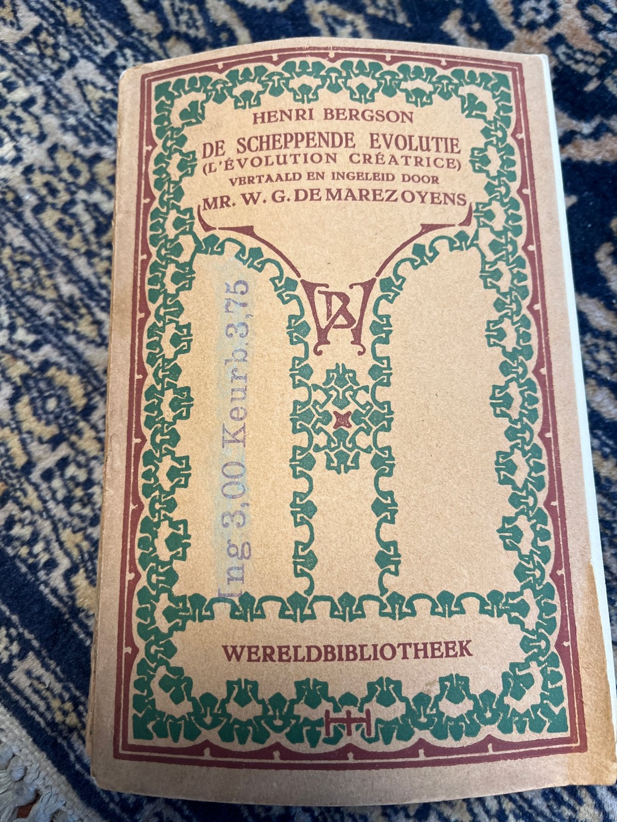 Henri Bergson - De Scheppende Evolutie (1925), Ophalen of Verzenden