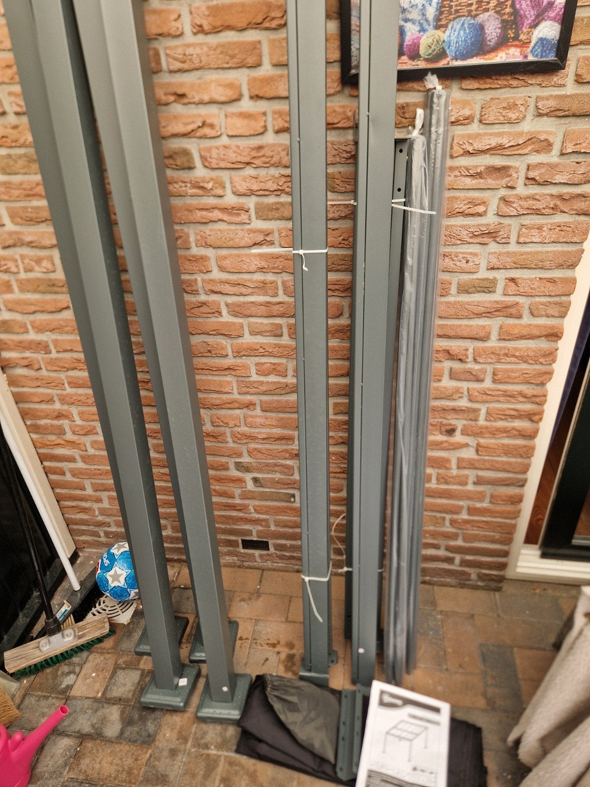 Pergola met harmonica schuifdak. Nieuw, Tuin en Terras, Partytenten, Ophalen, Nieuw, Minder dan 5 meter