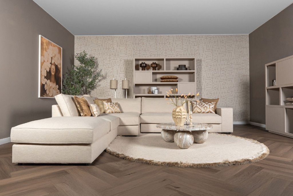 Hoekbank Noelle l Whoon | Room108 l van €5244,- voor €2999,-, Huis en Inrichting, Banken | Bankstellen, Ophalen, Gebruikt, Hoekbank