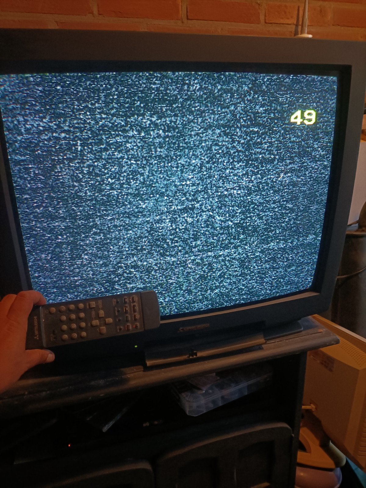 Mitsubishi beeldbuis tv 25 inch - Retro TV, Audio, Tv en Foto, Vintage Televisies, Ophalen, Gebruikt, 60 tot 80 cm, Overige merken