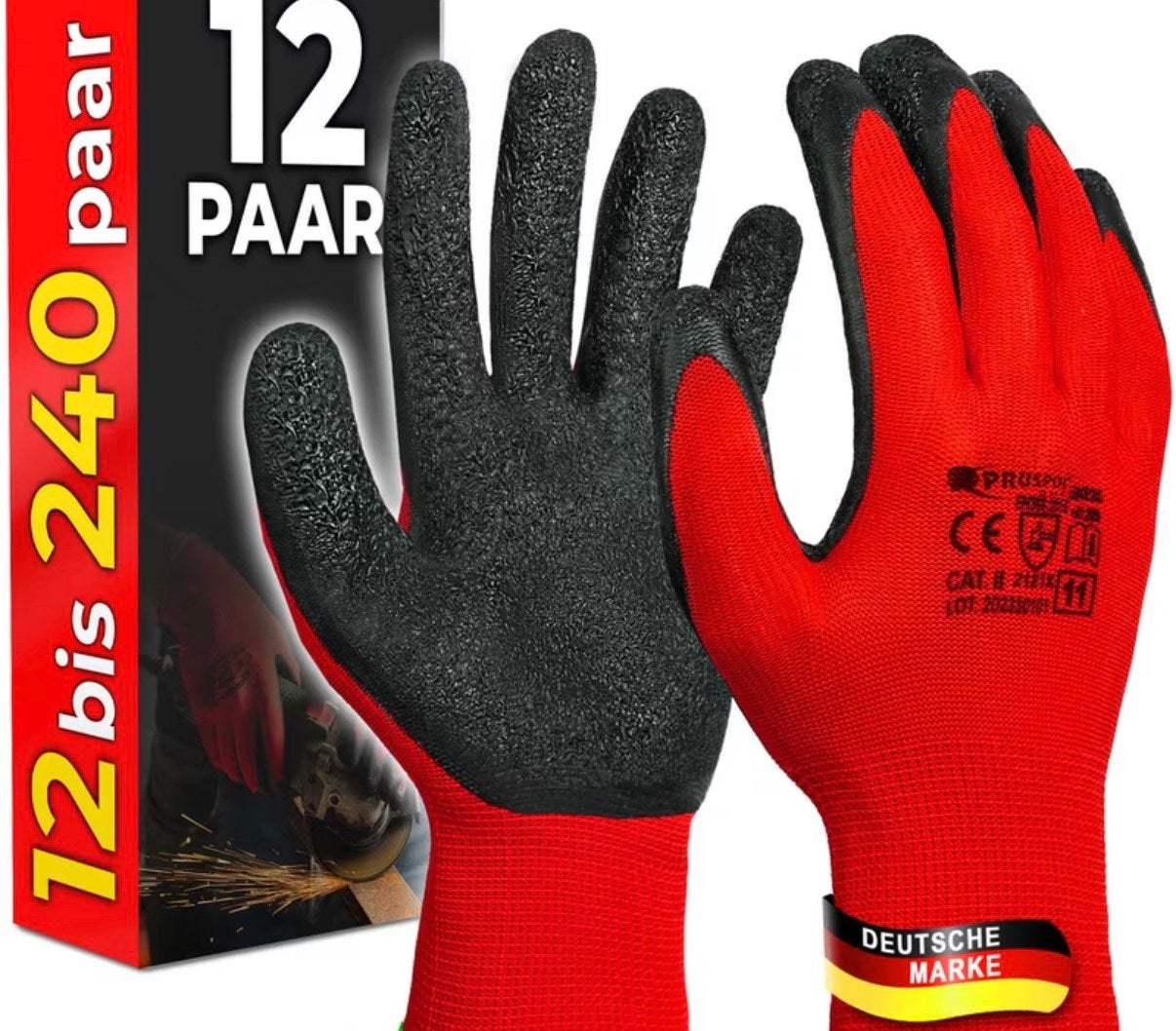 Werkhandschoenen - Bundels van 12 of 24 paar - Maten S-XXL, Ophalen of Verzenden, Nieuw