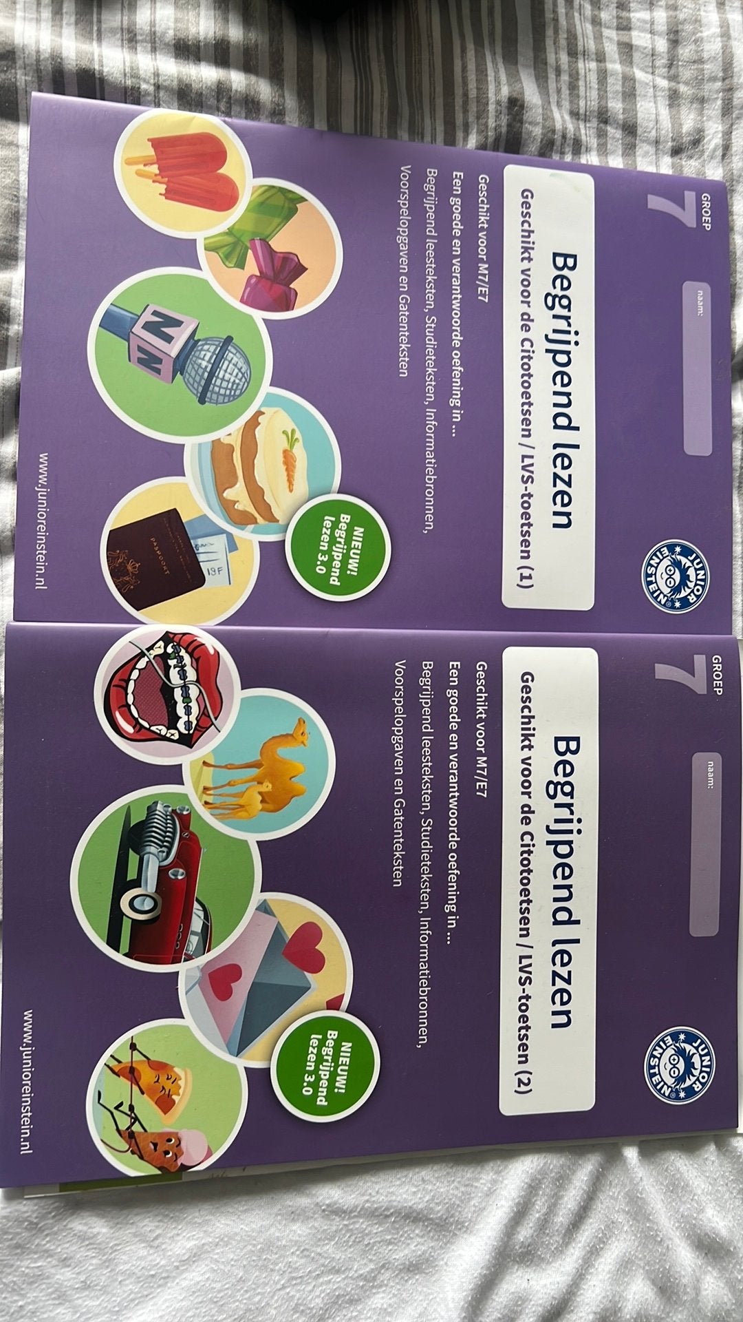 Oefenboek Begrijpend lezen Junior Einstein M7/ E7 1 en 2, Ophalen, Zo goed als nieuw, Overige niveaus, Nederlands