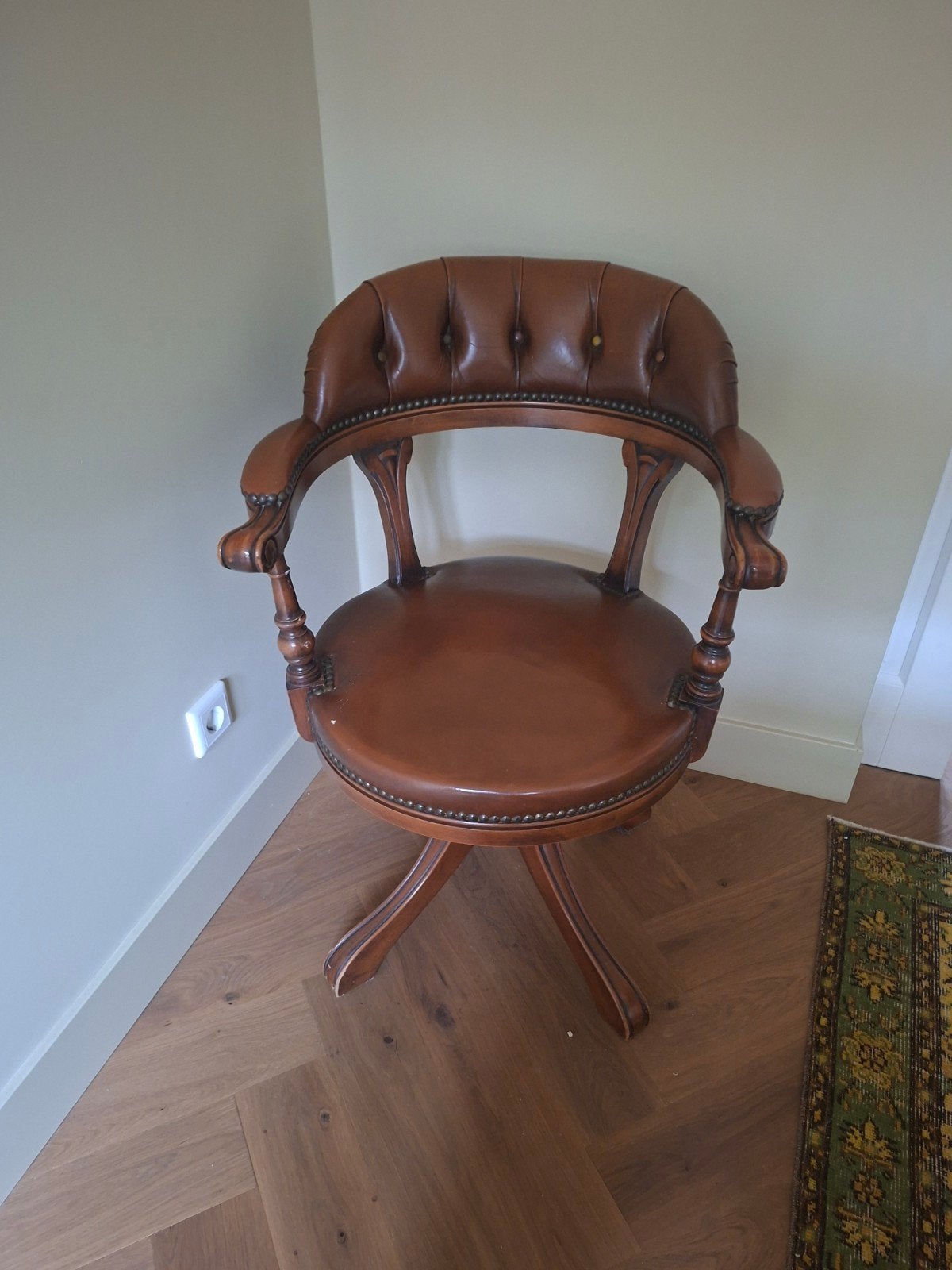 Antieke bureaustoel te koop., Antiek en Kunst, Antiek | Meubels | Stoelen en Banken, Ophalen of Verzenden