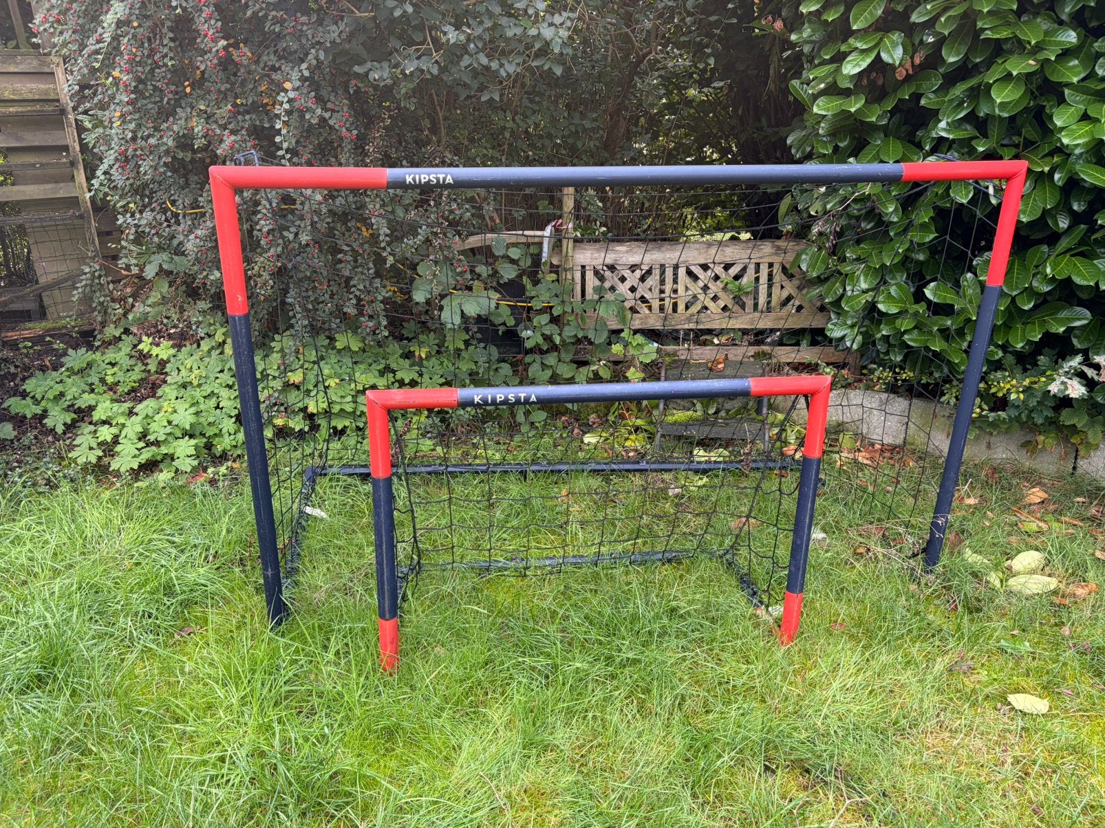 Voetbaldoelen 2 stuks, Ophalen, Gebruikt