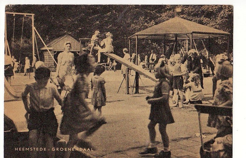 Heemstede (NH) Groenendaal - speeltuin- ca. 1950., Verzamelen, Ophalen, 1940 tot 1960, Ongelopen, Noord-Holland