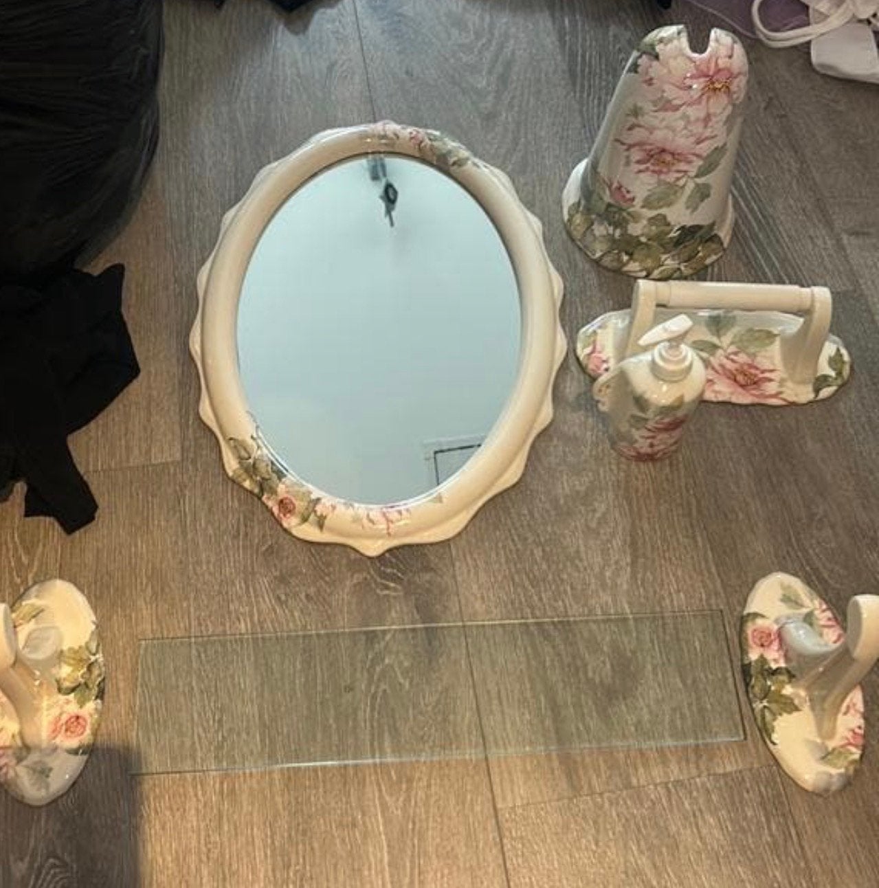 5 deels badkamer meubels spullen, Minder dan 50 cm, Ophalen of Verzenden, Zo goed als nieuw, Minder dan 100 cm