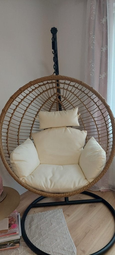 Rotan hangstoel, Huis en Inrichting, Stoelen, Ophalen, Bruin, Bohemian/landelijk, Riet of Rotan